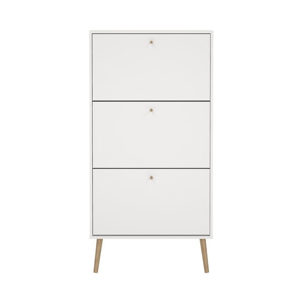 Pantofar alb cu deschidere înclinată Bodo – Tvilum-image-2