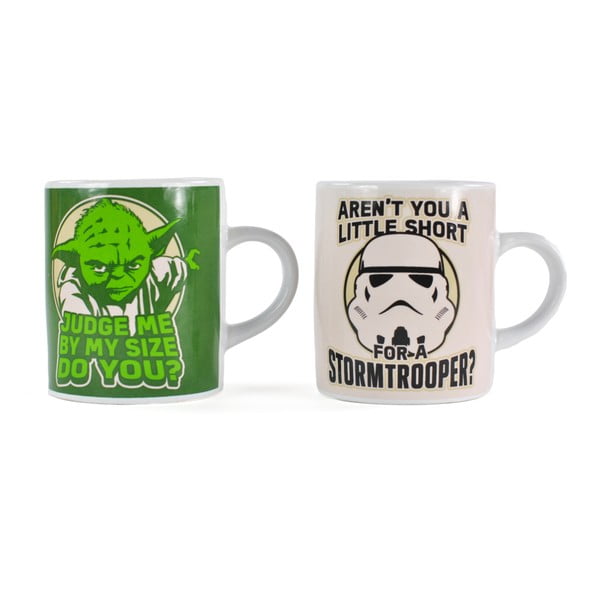 Set 2 căni Star Wars™ Yoda & Stormtrooper, 110 ml, mic