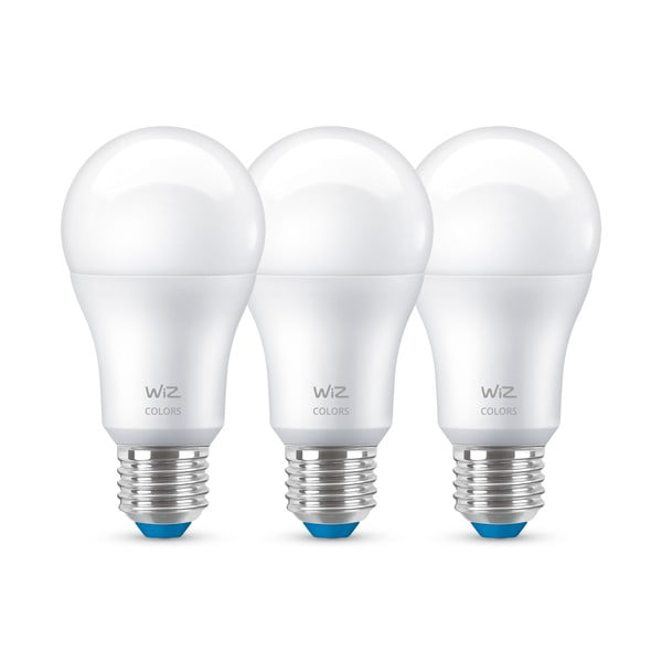 Becuri smart LED E27, 3 buc. 9 W – WiZ