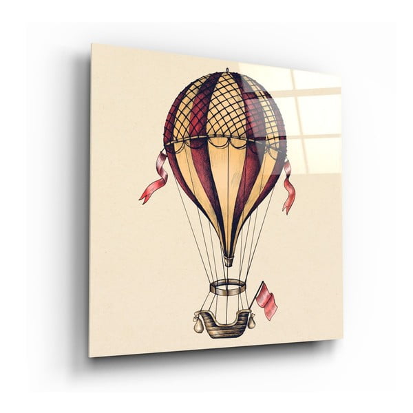 Tablou din sticlă Insigne Ballon Journey Towards Freedom, 60 x 60 cm