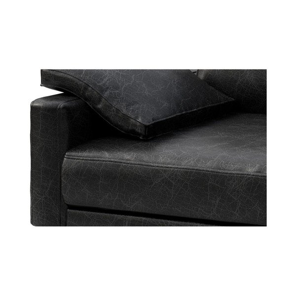 Canapea din piele MESONICA Musso, negru, 211 cm-image-4