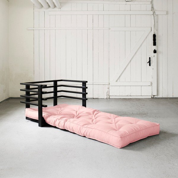 Fotoliu extensibil Karup Funk Black/Pink Peonie-image-1