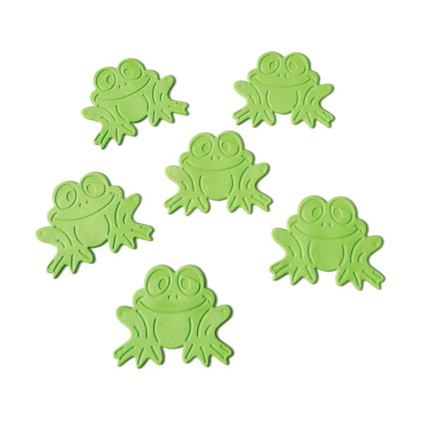 Covorașe antiderapante pentru copii pentru cadă 6 buc. 9x8 cm Grenouilles – Spirella