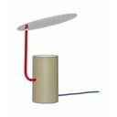 Veioză kaki cu abajur din sticlă (înălțime 35 cm) Disc – Hübsch