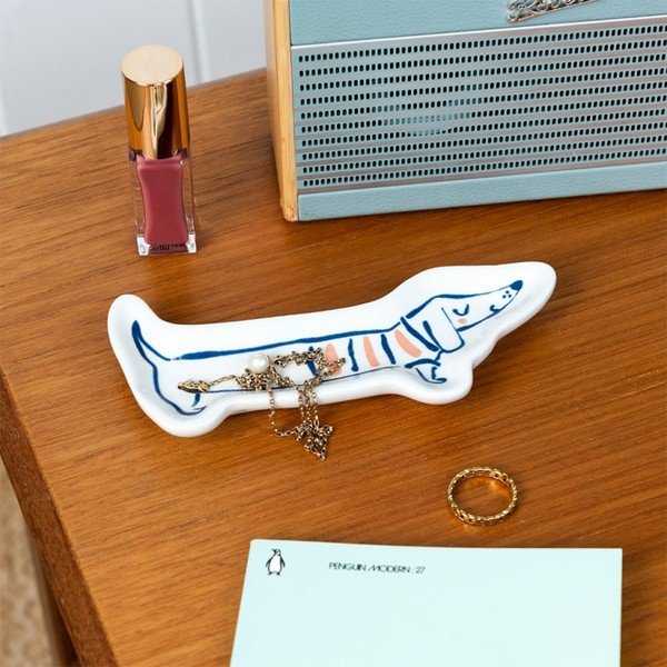 Suport pentru bijuterii din ceramică Sausage dog – Rex London-image-1
