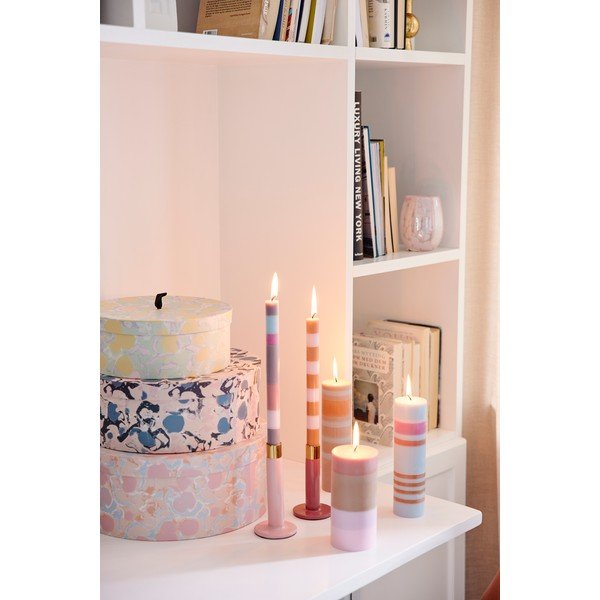 Lumânare Bahne & CO, timp de ardere 8 h, gri-portocaliu-image-2