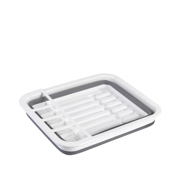 Scurgător pliabil pentru vase Wenko Rack, alb-gri-image-1