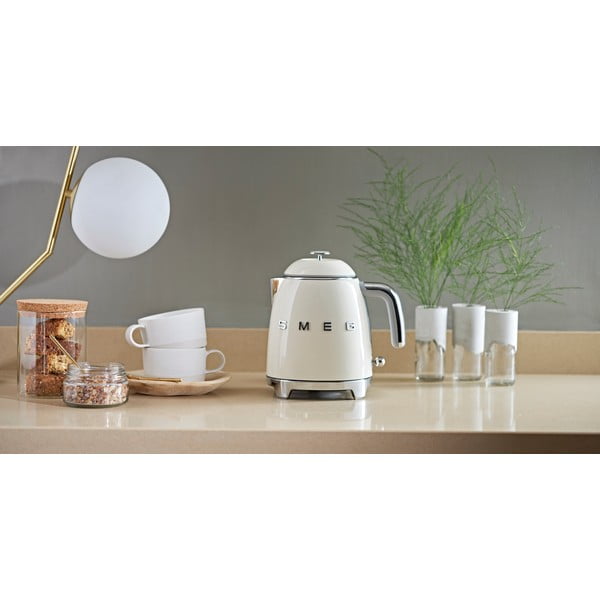 Ceainic electric crem din oțel inoxidabil 800 ml Retro Style – SMEG-image-1