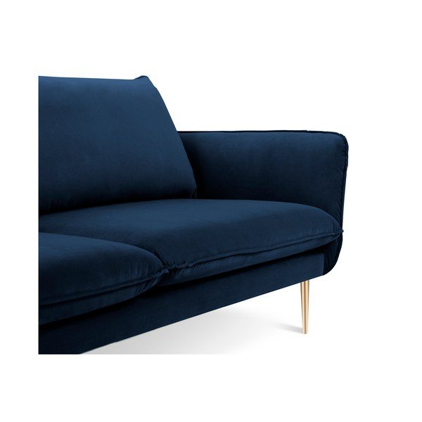 Canapea cu tapițerie din catifea Cosmopolitan Design Florence, albastru, 160 cm-image-3