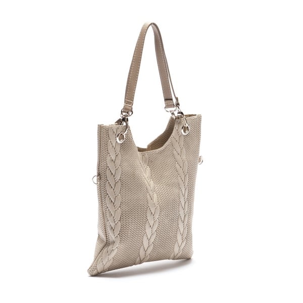 Poșetă din piele Mangotti 877, bej-image-2