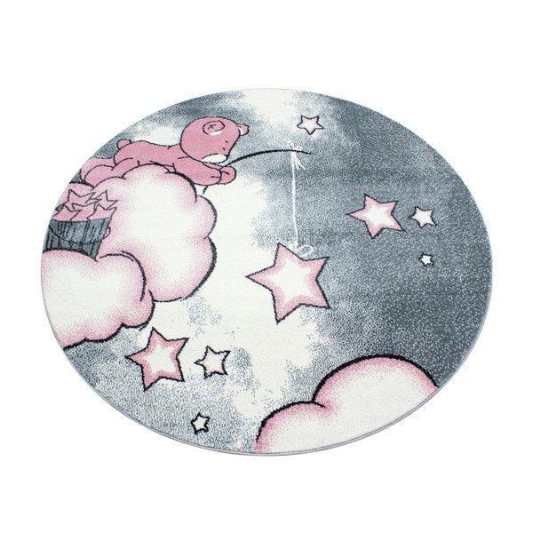 Covor pentru copii roz/gri ø 120 cm Kids – Ayyildiz Carpets