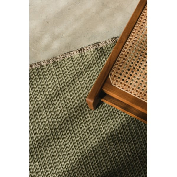 Covor kaki țesut manual din bumbac 200x300 cm Handloom – Lorena Canals-image-4
