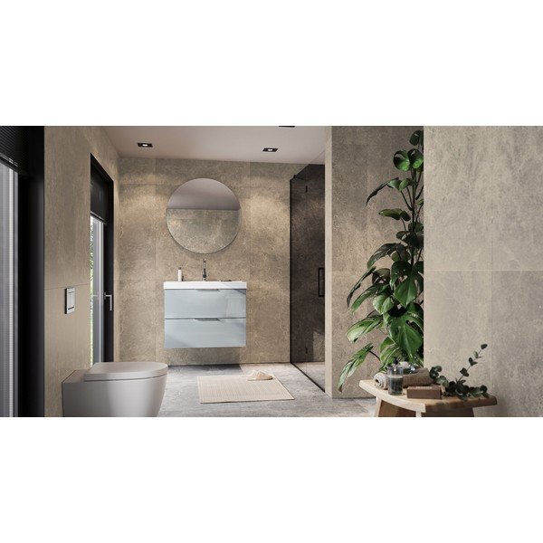 Dulap sub chiuvetă gri suspendat cu aspect lucios 81x65 cm Celano – Germania-image-2