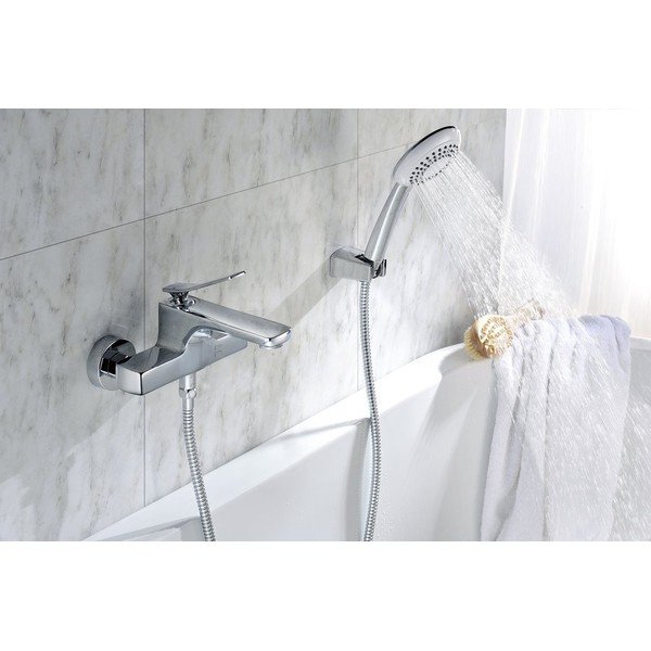 Suport pentru capul de duș argintiu lucios din alamă Jumper – Sapho-image-1