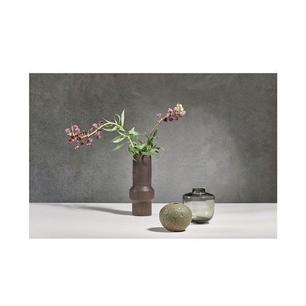 Vază din gresie ceramică Villa Collection Rost, înălțime 30,5 cm, maro închis-image-1
