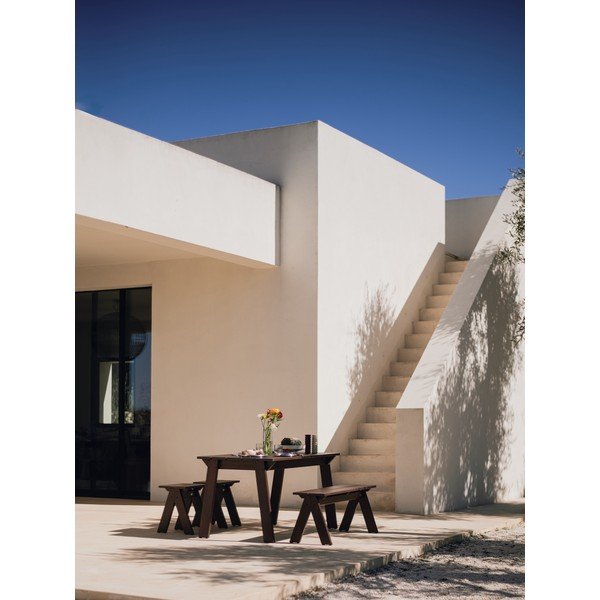 Bancă de grădină maro închis din lemn masiv Navo – noo.ma-image-4