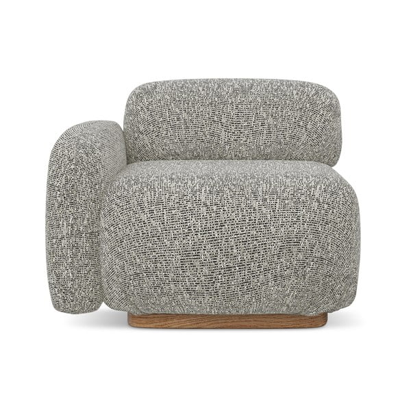 Modul pentru canapea modulară gri (cu colț pe partea stângă) Ailani – Makamii