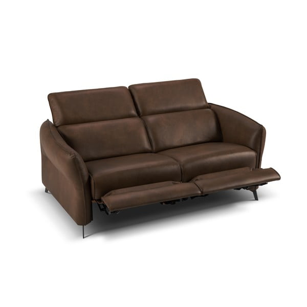 Canapea maro închis cu tapițerie din piele 103 cm Hubble – Windsor & Co Sofas-image-4