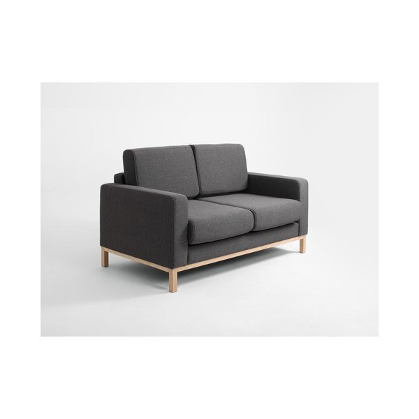 Canapea 2 locuri Custom Form Scandic, gri antracit-image-1