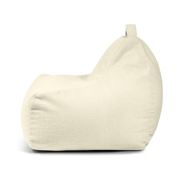 Fotoliu puf pentru copii gri deschis cu tapițerie din țesătură bouclé Game Amuse – SLOWDOWN-image-3