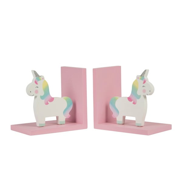 Set 2 suporturi pentru fixarea cărților pe raft Sass & Belle Rainbow Unicorn