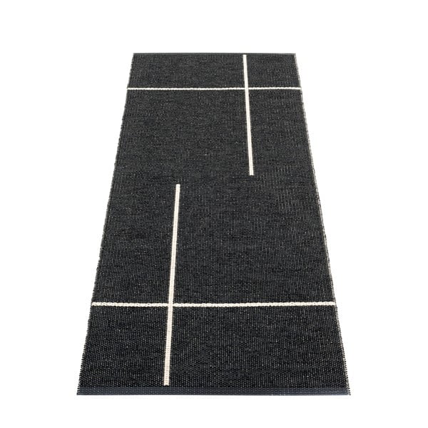 Covor tip traversă pentru interior și exterior negru 70x180 cm Fred Black – Pappelina