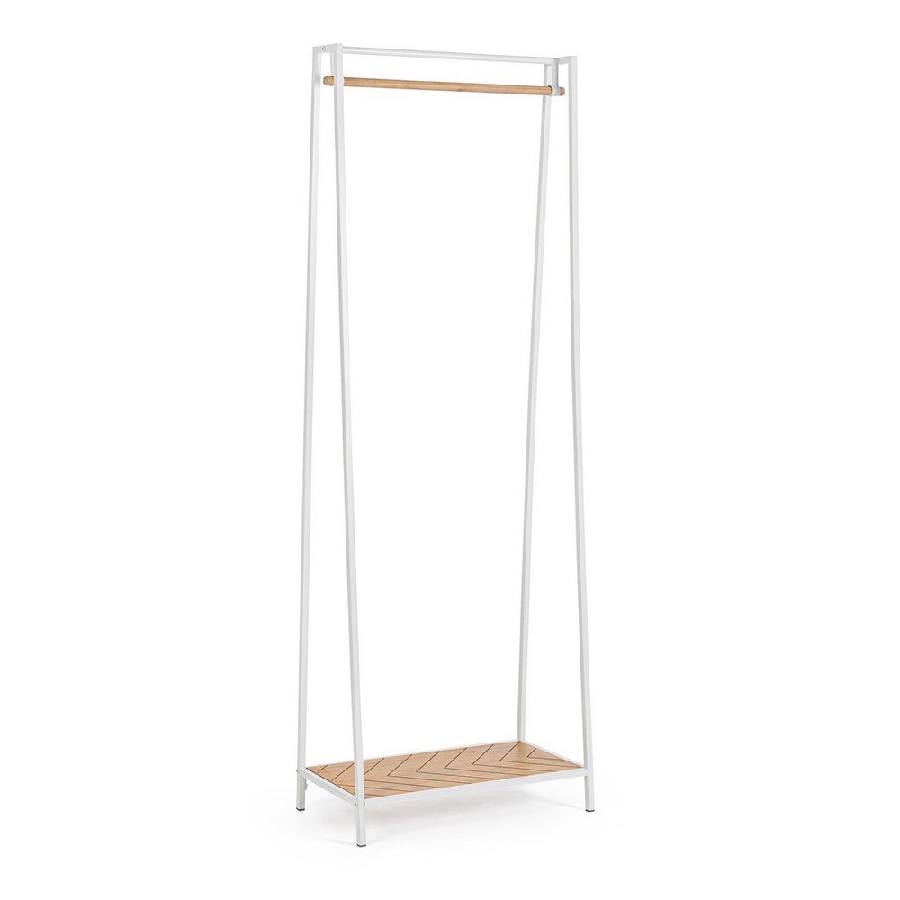Suport pentru haine alb/in culoare naturala din otel 63x180x34 cm Haldor – Yes Everyday