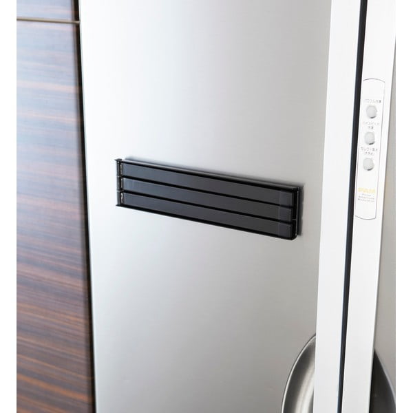 Cuier magnetic reglabil pentru prosoape de bucătărie YAMAZAKI Tower, negru-image-2