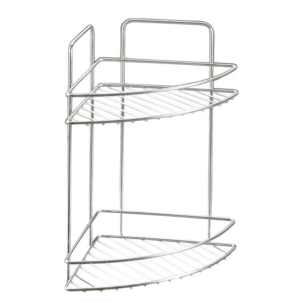 Raft pentru baie argintiu lucios din oțel Luxy – Metaltex