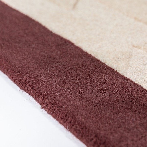 Covor burgundy/în culoare naturală țesut manual din lână 120x170 cm Apex Border Wool – Flair Rugs-image-3