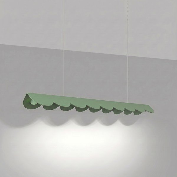 Lustră verde salvie LED din aluminiu BISCUIT – Thoro-image-3