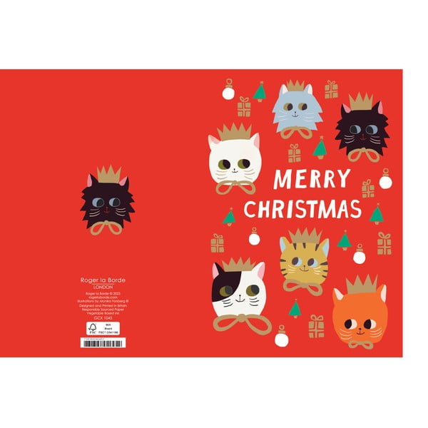 Felicitări 5 buc.  cu model de Crăciun Starflower  – Roger la Borde-image-1