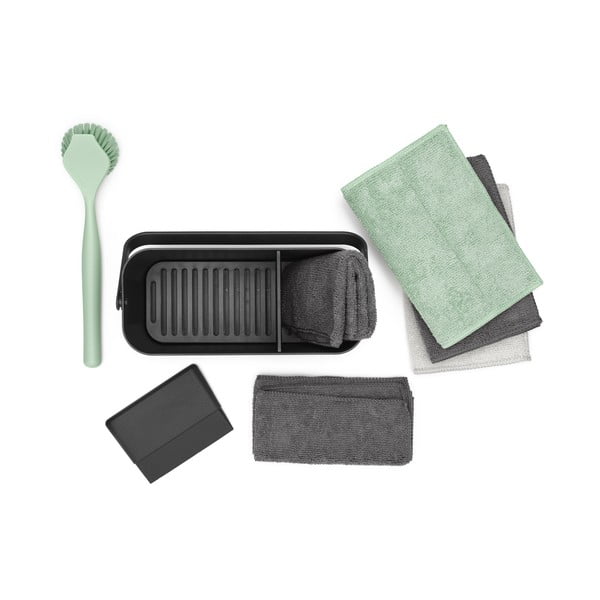 Set pentru spălat vase gri închis din plastic reciclat SinkSide – Brabantia-image-2