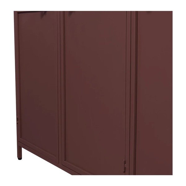 Vitrină burgundy din metal 140x200x42 cm Exhibit – WOOOD-image-3