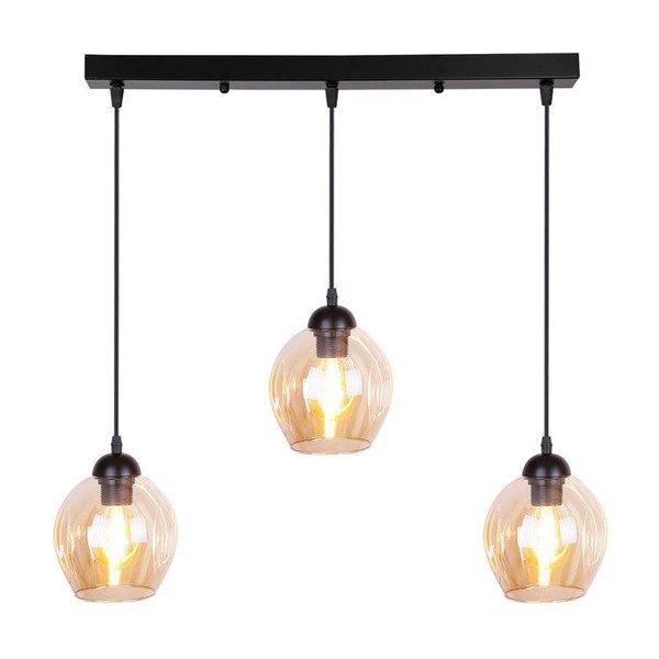 Lustră neagră cu abajur din sticlă 14x70 cm Aspa – Candellux Lighting-image-4