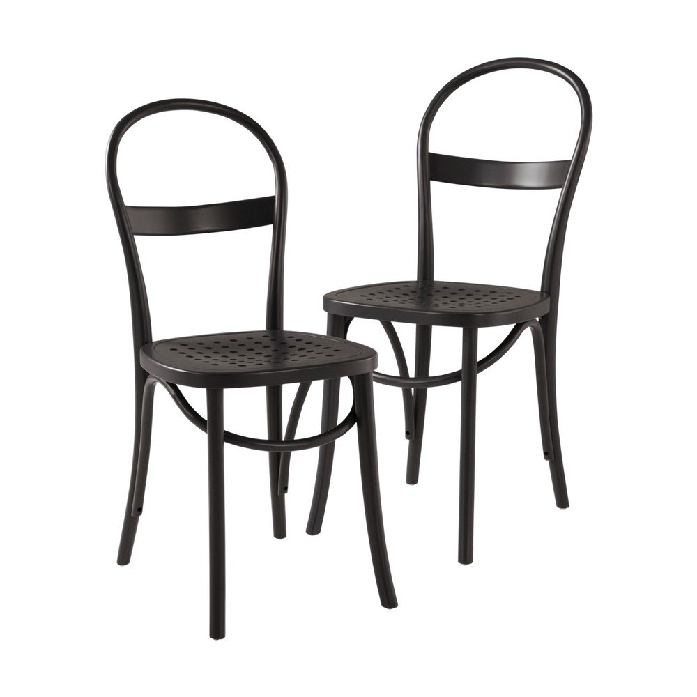 Scaune de dining negre 2 buc. din lemn de fag Rippats – Jotex