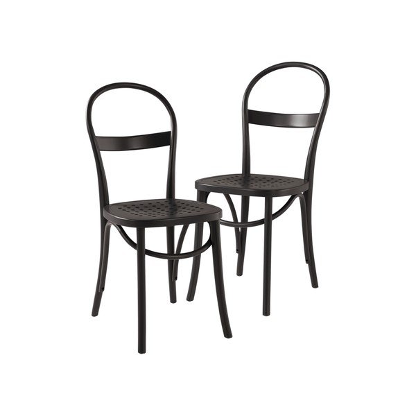 Scaune de dining negre 2 buc. din lemn de fag Rippats – Jotex