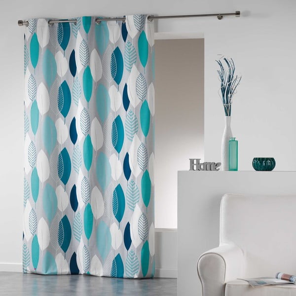 Draperie albastră 140x240 cm Leafy – douceur d'intérieur-image-1