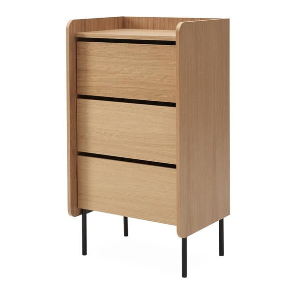 Comodă înaltă cu aspect de lemn de stejar 60x108,5 cm Wrap – Bonami Selection-image-2