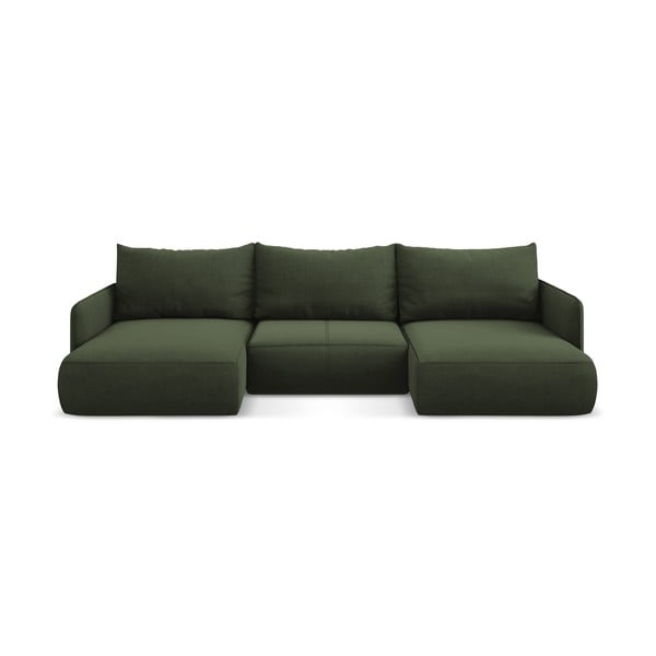 Colțar verde extensibil/cu spațiu de depozitare Nanea – Makamii