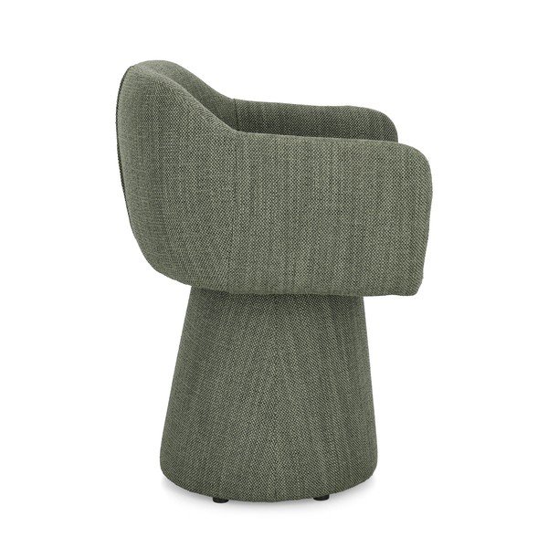 Scaun de living verde cu cotiere/rotativ tapițat Lottie – Bizzotto-image-4