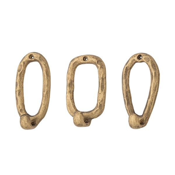 Cârlige aurii 3 buc. din metal Cias – Bloomingville-image-2