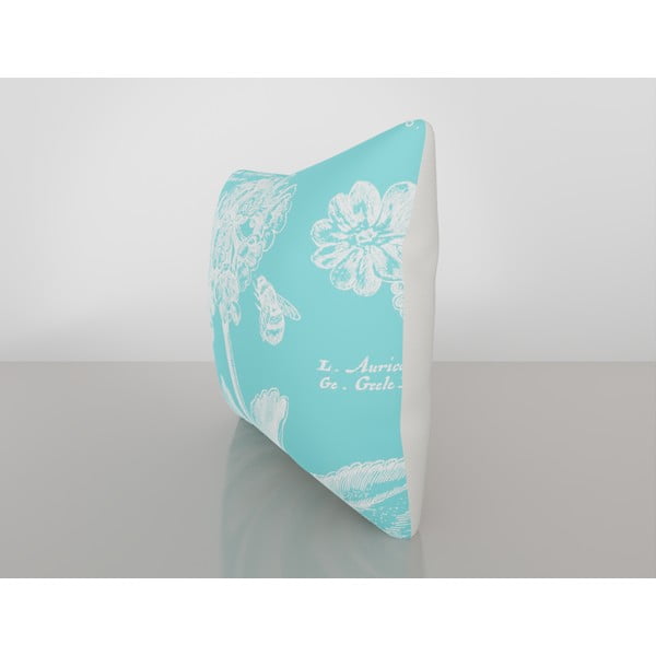 Față de pernă cu amestec din bumbac Vitaus Panento, 43 x 43 cm, turcoaz-image-2