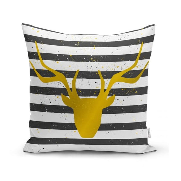 Față de pernă Minimalist Cushion Covers Striped Reindeer, 42 x 42 cm