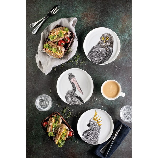 Farfurie din porțelan Maxwell & Williams Marini Ferlazzo Bufniță, ø 20 cm, alb-image-3