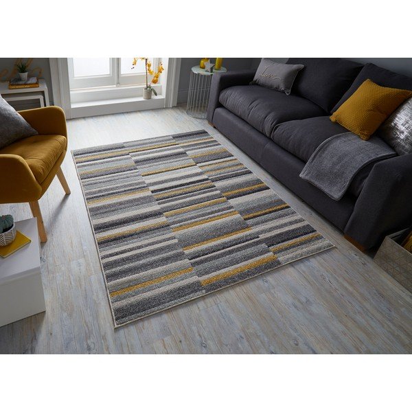Covor Flair Rugs Urban Lines, 200 x 275 cm, gri - galben-image-4