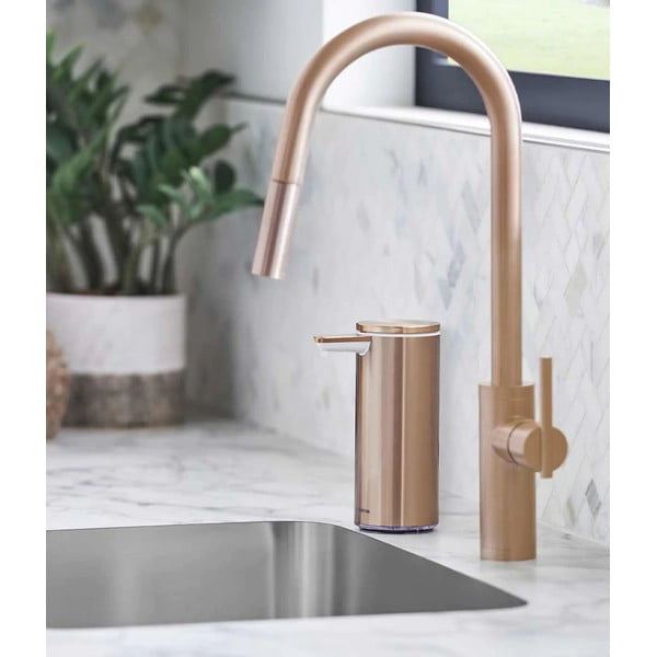 Dozator de săpun lichid roz din oțel inoxidabil 266 ml - simplehuman-image-1