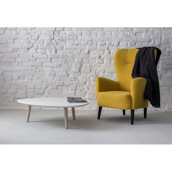 Măsuță de cafea din lemn de frasin Ragaba Contrast Pick, alb-image-3