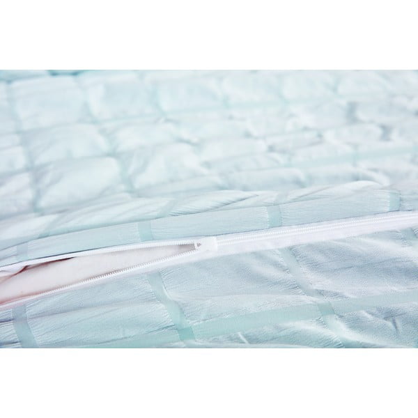 Lenjerie de pat gri deschis din țesătură crep pentru pat de o persoană 140x200 cm Naomi – My House-image-2