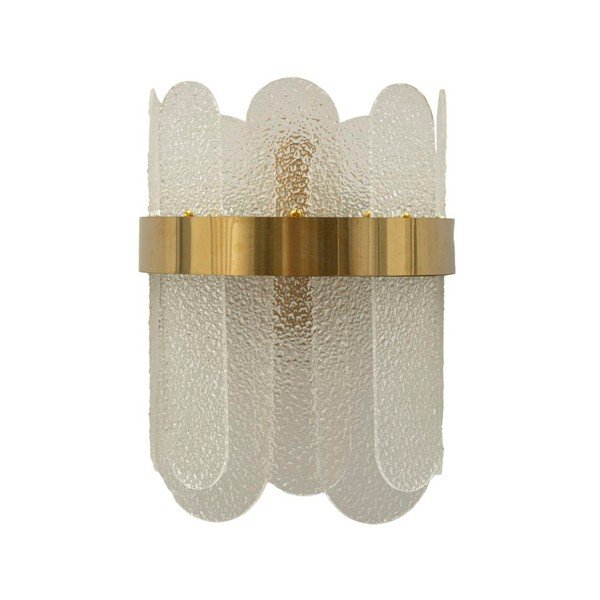 Aplică de perete aurie din sticlă Gris – Mauro Ferretti